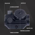 1x20 Red Dot Sight for 20mm Picatinny and Weaver Rails, 3 MOA